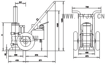 移動(dòng)式架車(chē)機(jī)示意圖